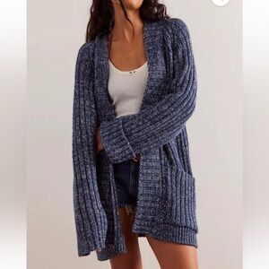 Free People Blossom Cardigan - Navy